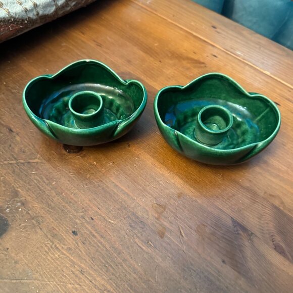 MCM candlestick holidays Christmas green table setting decor read